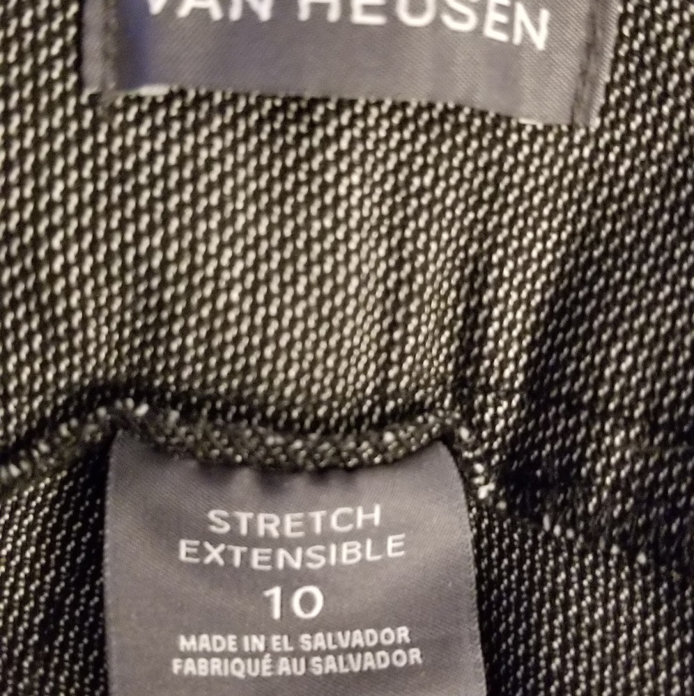 Black tweed stretch capris